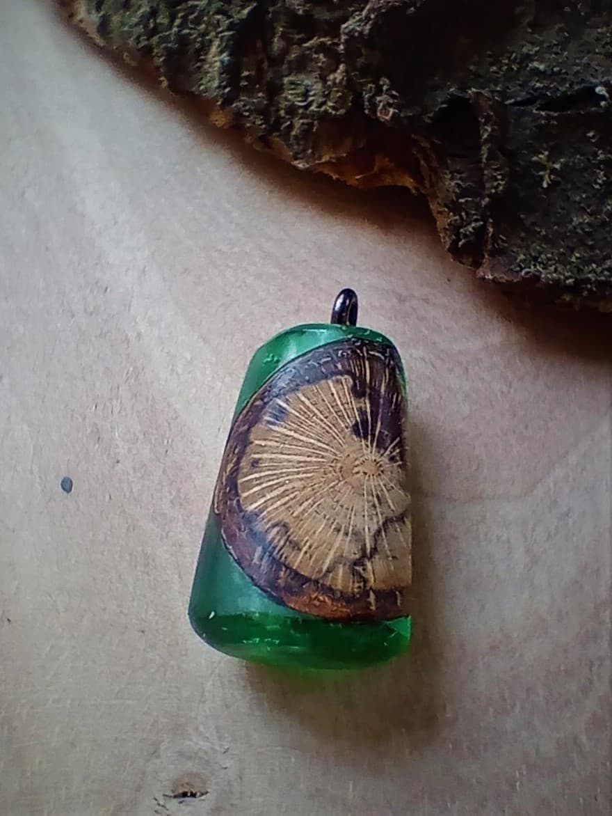 Holzscheibe in Epoxy